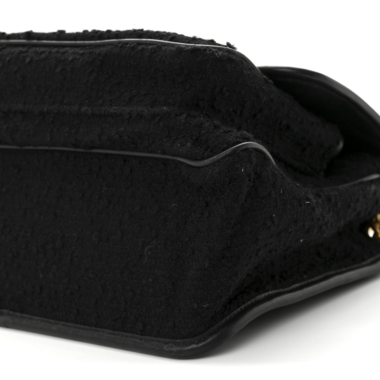 Boucle Tweed Monogram Medium Niki Chain Satchel Black