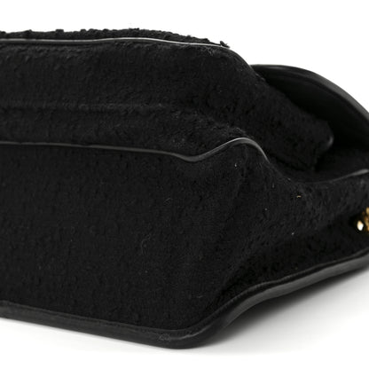 Saint Laurent Boucle Tweed Monogram Medium Niki Chain Satchel Black 10 of 12
