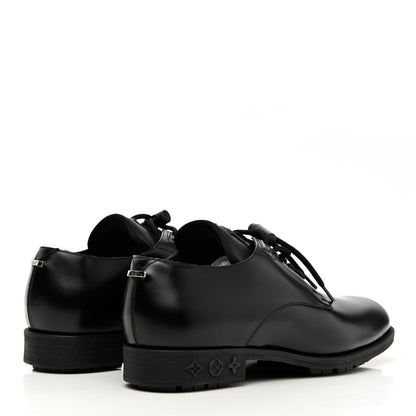 Louis Vuitton Calfskin Mens Formal Derby Shoes 8 Black 4 of 10