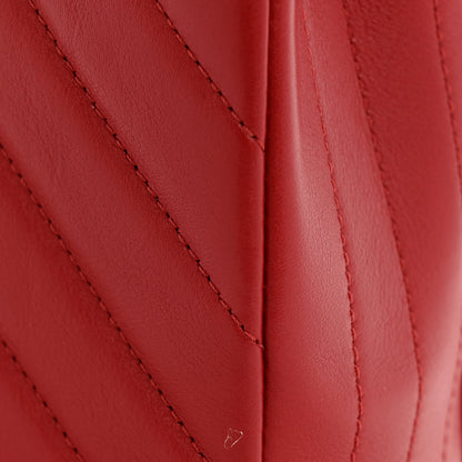Chanel Calfskin Chevron Quilted Large Statement Flap Red 12 of 12
