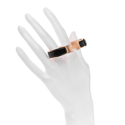 Hermes Enamel Narrow Clic Clac H Bracelet PM Black 2 of 5