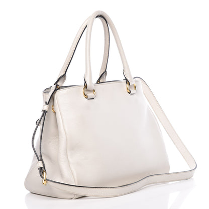 Prada Vitello Daino Top Handle Tote White 4 of 15