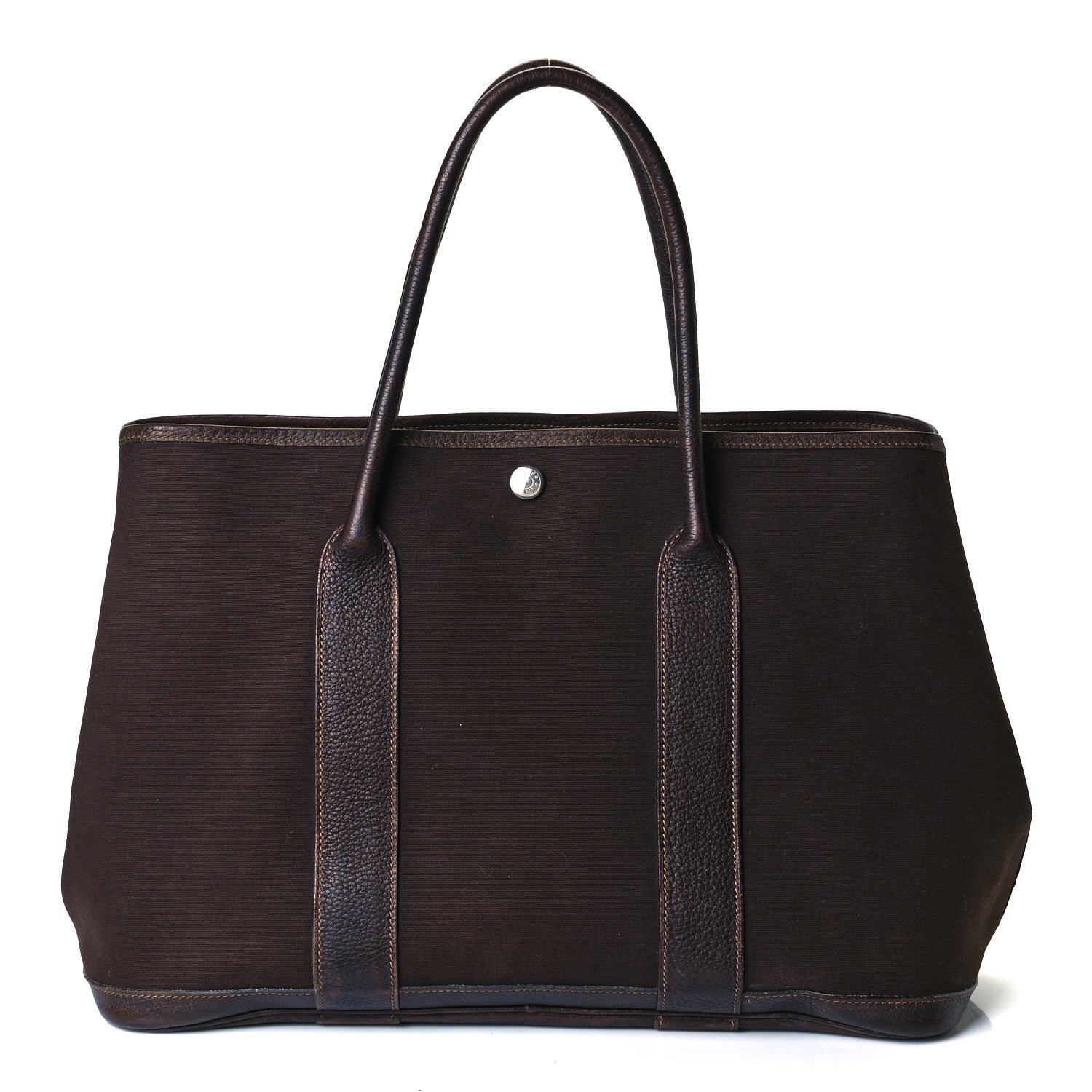 Hermes Toile Negonda Garden Party Tote 36 MM Chocolate 1 of 15