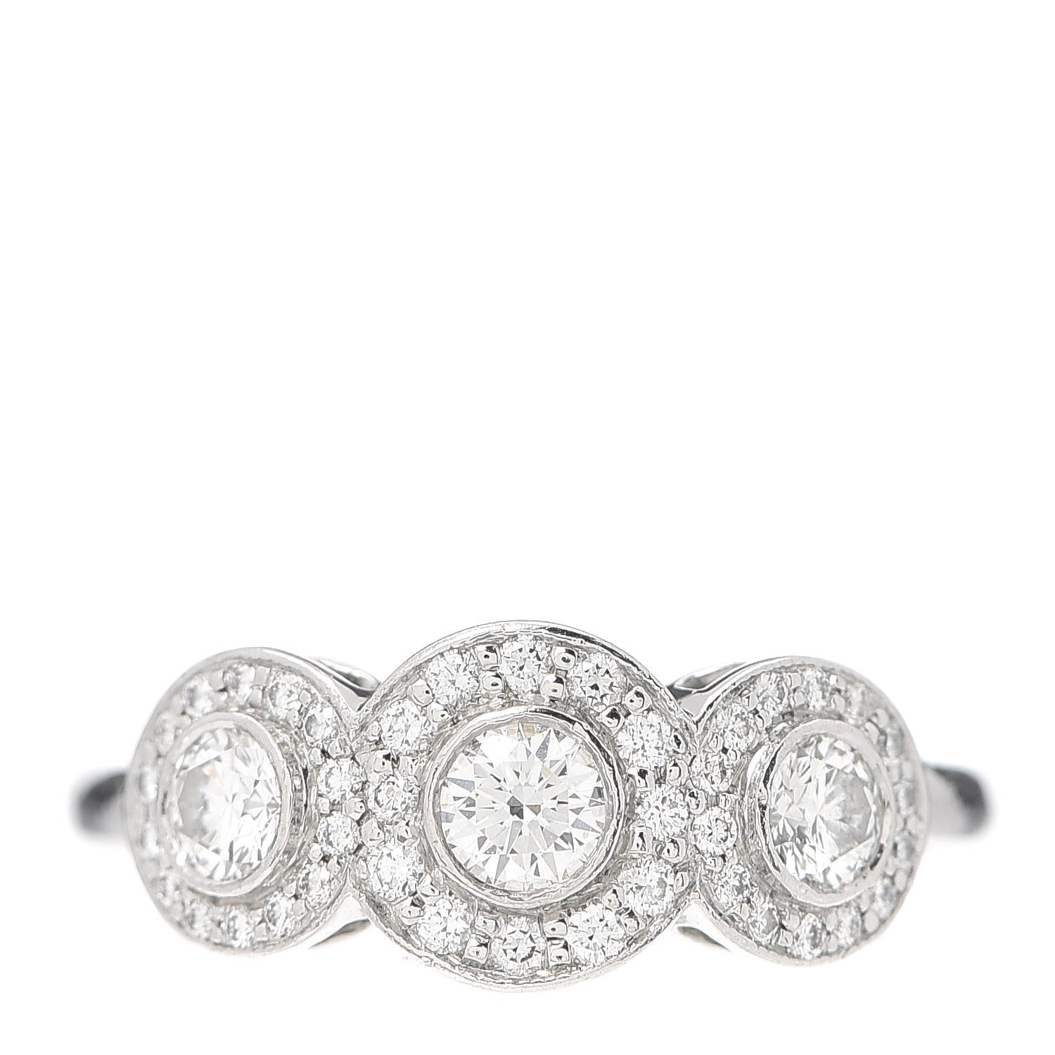 Tiffany Platinum Diamond Circlet Ring 53 6.5 1 of 6