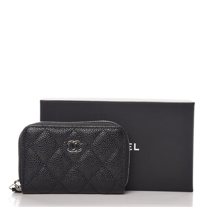 Chanel Caviar Quilted Zip Coin Purse Black 8 of 8