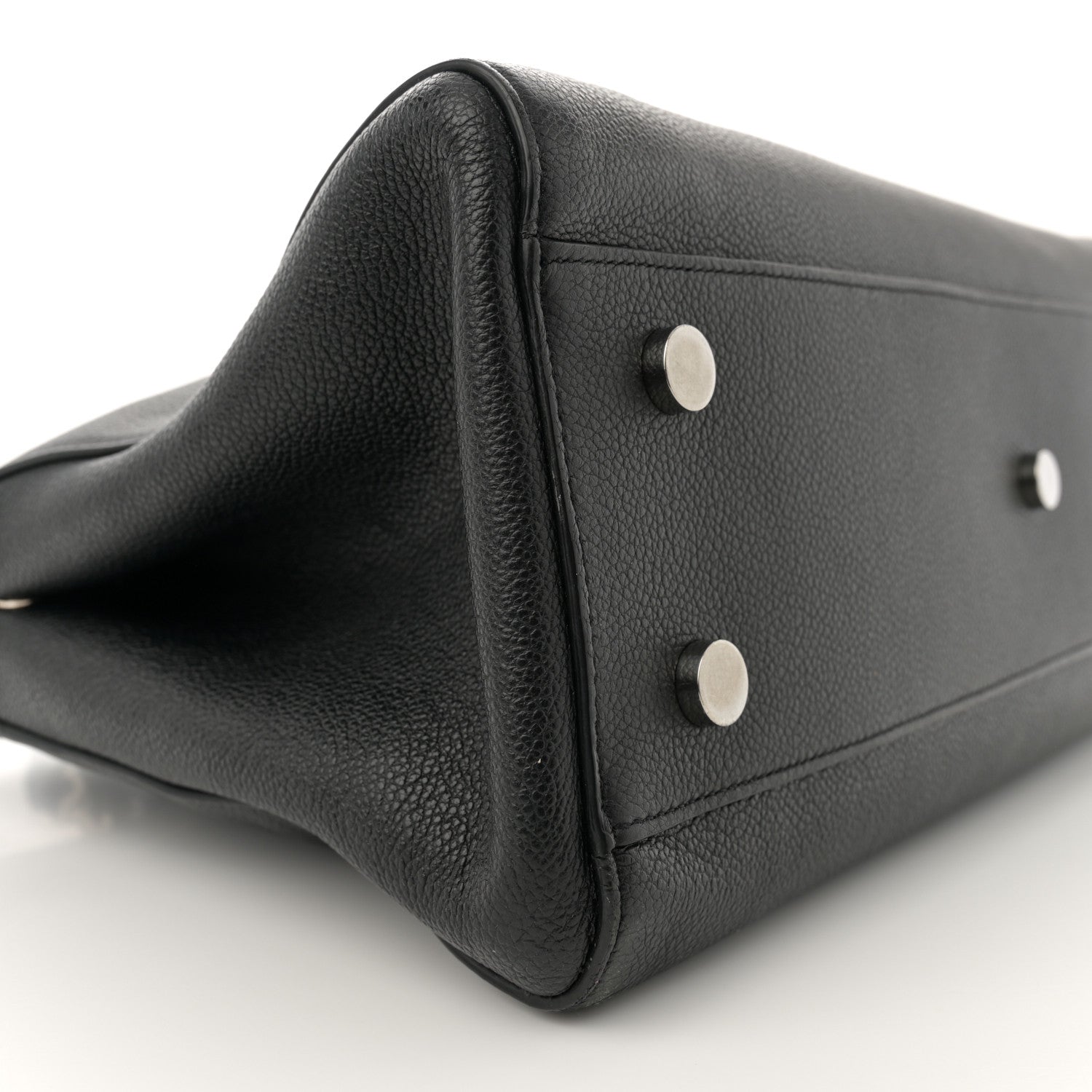 Saint Laurent Grained Calfskin Medium Cabas Rive Gauche Black 9 of 15