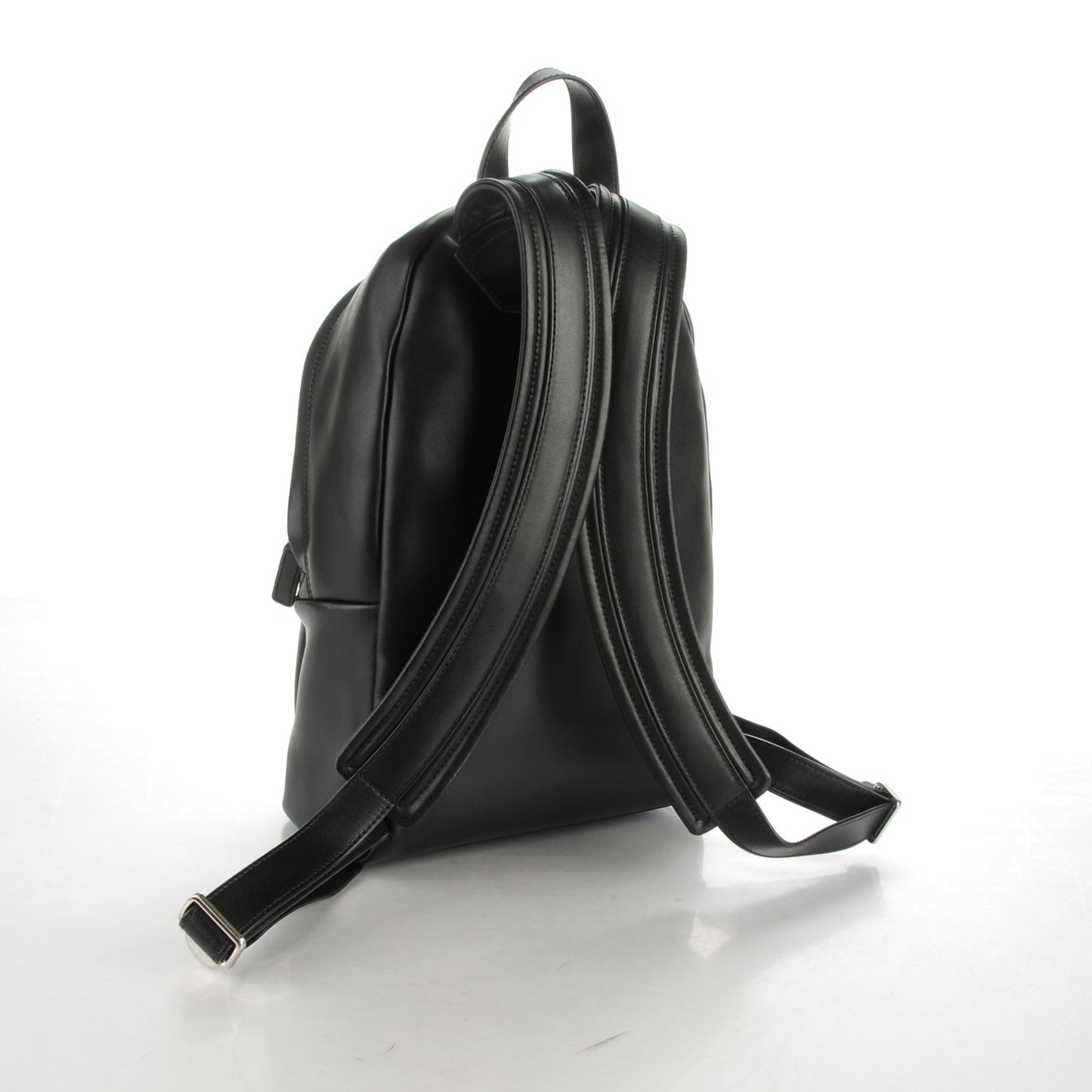 Calfskin Star Mini Backpack Black Red