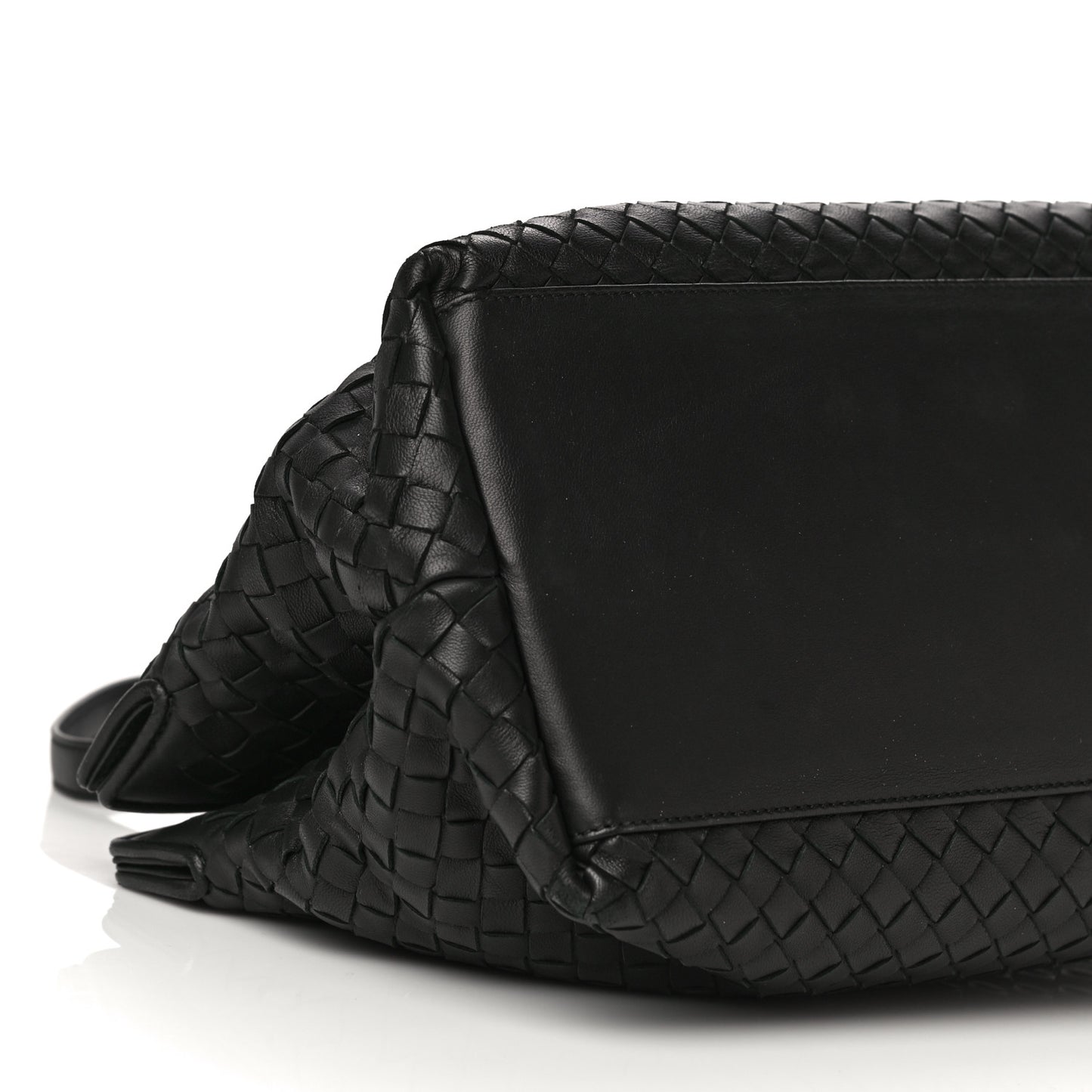Nappa Intrecciato Small Accordion Tote Black
