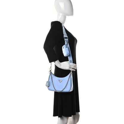 Prada Re-Nylon Saffiano Re-Edition 2005 Shoulder Bag Celeste 3 of 14