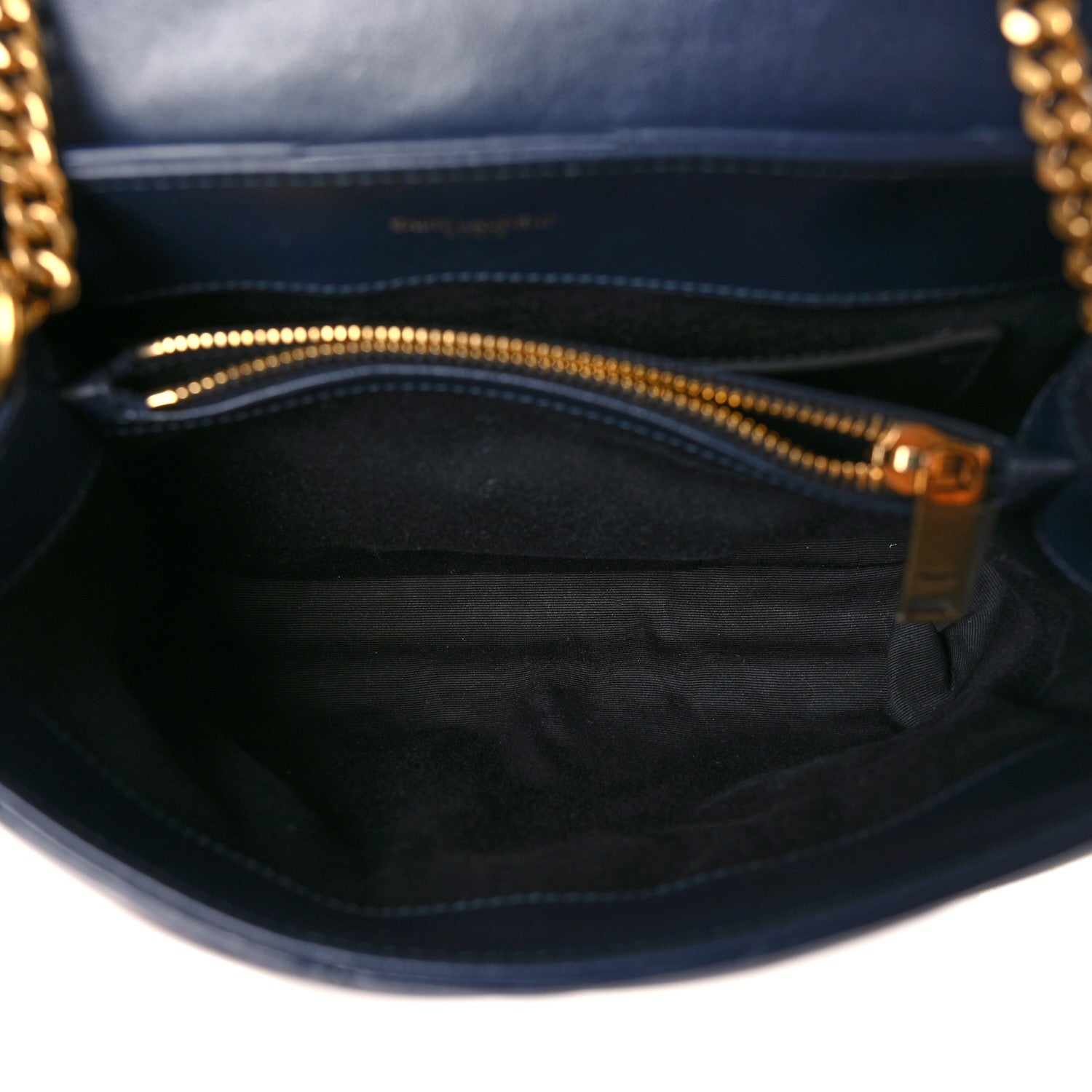 Saint Laurent Calfskin Y Quilted Monogram Small Loulou Chain Satchel Denim Brut 5 of 9