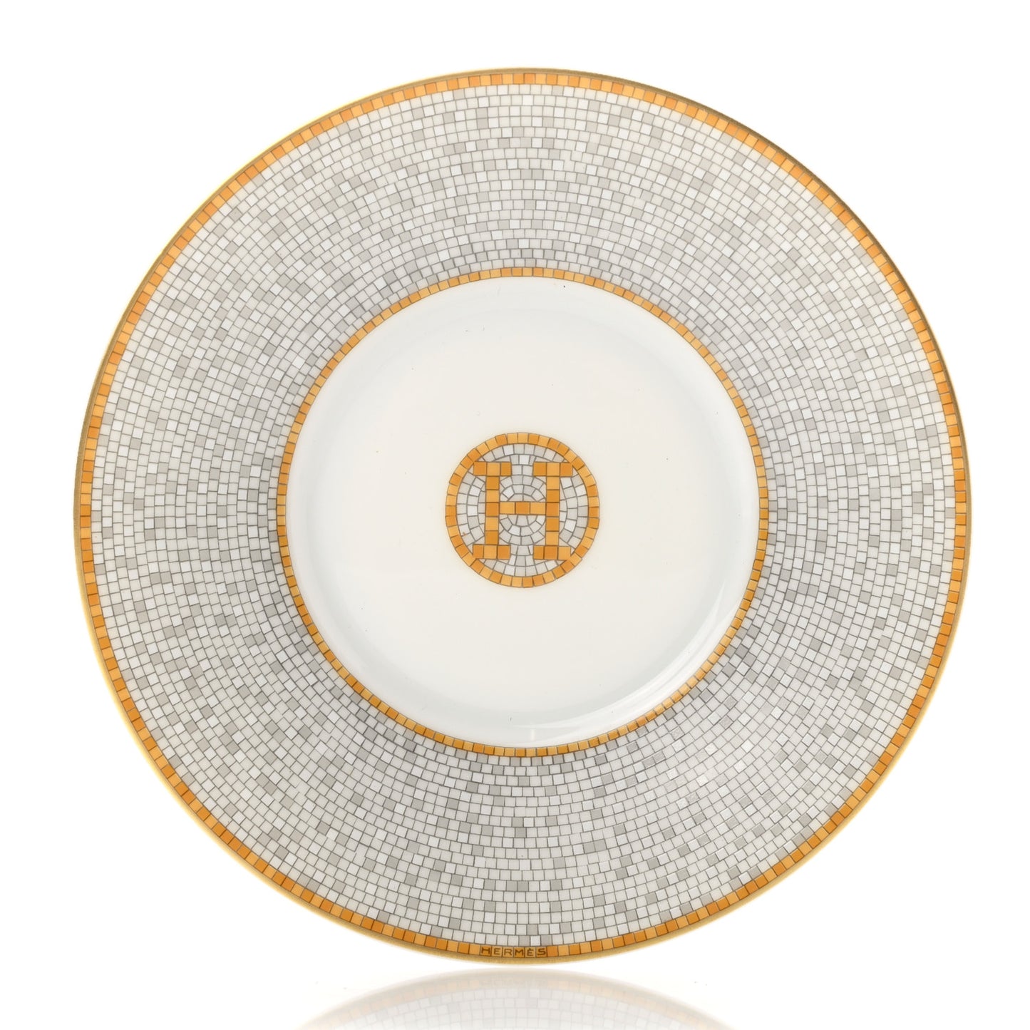 Porcelain Mosaique Au 24 Platine Tea Cup And Saucer Gold