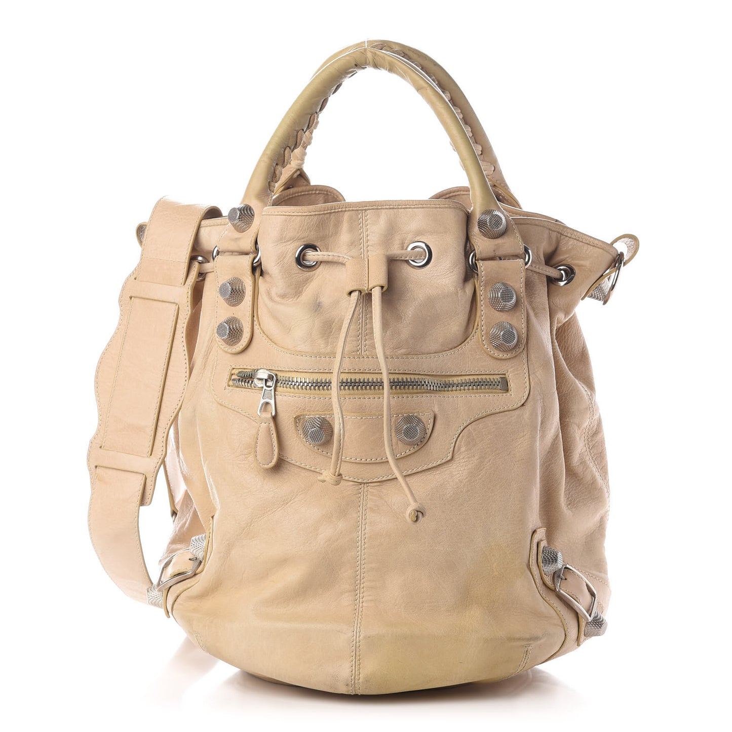 Agneau Giant 21 Silver Hardware Hardware Pompon Sahara