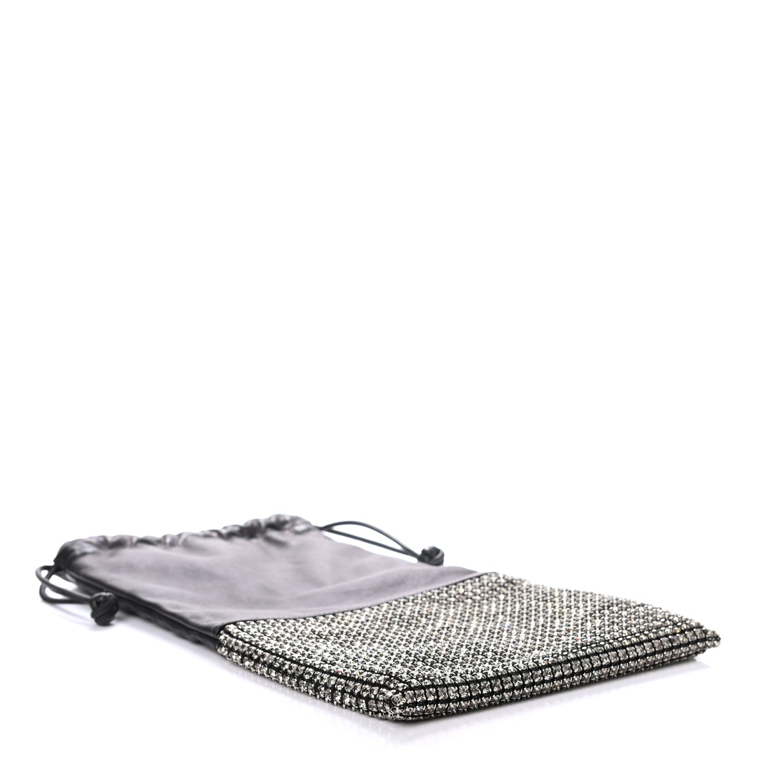 Alexander Wang Lambskin Crystal Rhinestone Ryan Dustbag Pouch Black 4 of 6