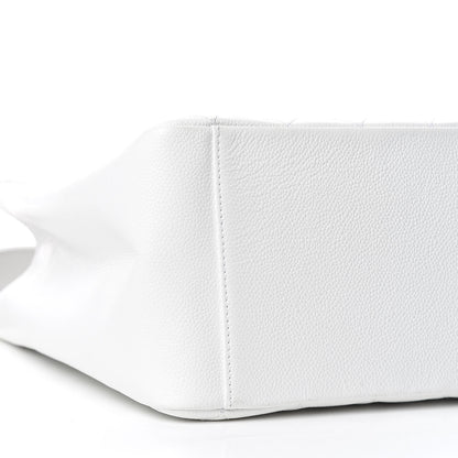 Chanel Caviar Quilted Grand Shopping Tote GST White 5 of 9