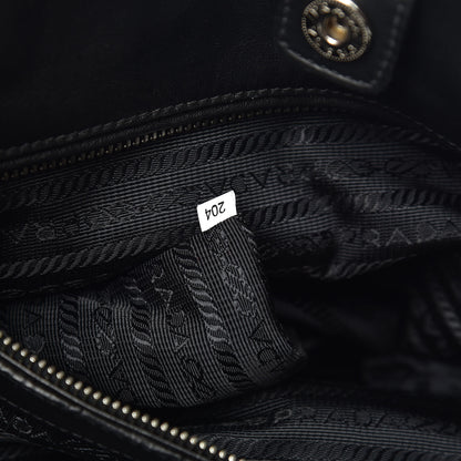 Prada Soft Calf Shopping Tote Black 7 of 13