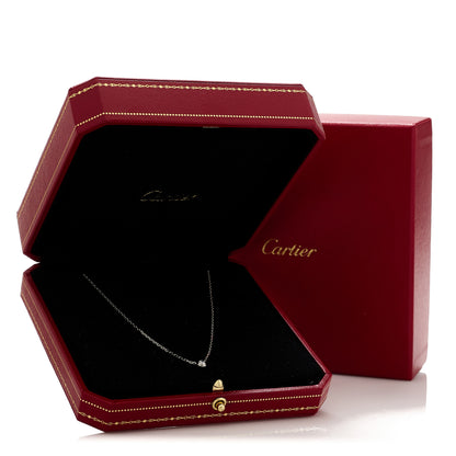Cartier 18K White Gold Diamond SM D'Amour Pendant Necklace 6 of 6
