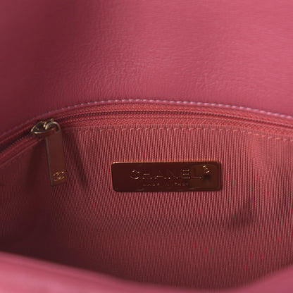 Chanel Goatskin Quilted Large 19 Flap Pink 8 of 11