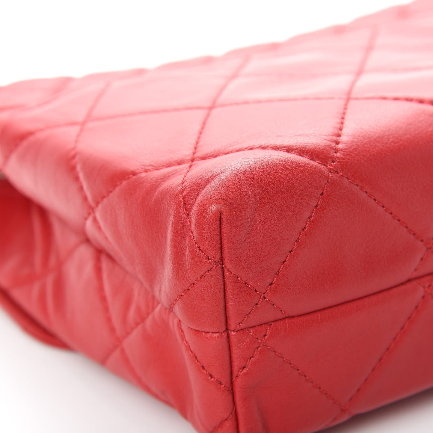 Calfskin Quilted In the Business Flap Bag Red