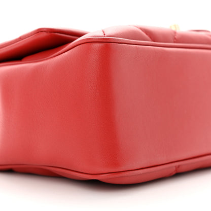 Chanel Lambskin Quilted Easy Carry Flap Red 9 of 13