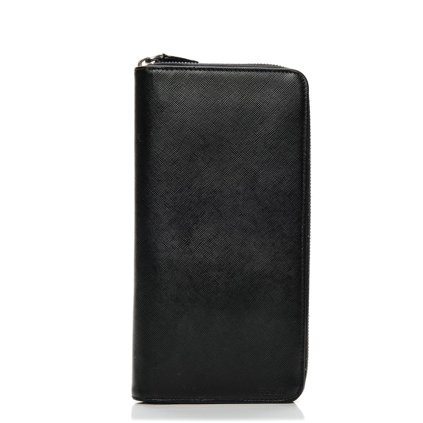 Saffiano Large Zip Around Travel Wallet Nero Black
