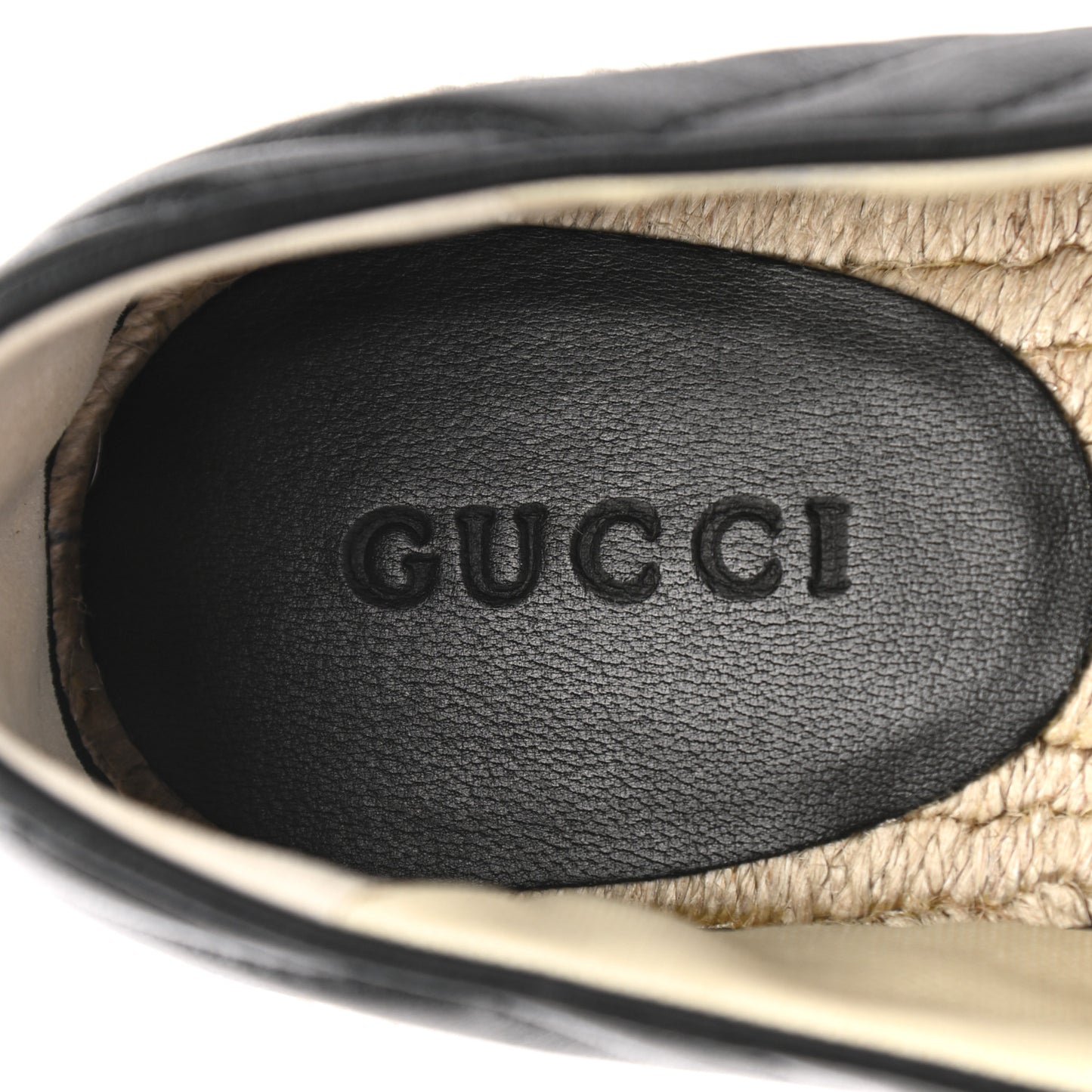 Nappa Matelasse Mens GG Marmont Espadrilles 11 Black