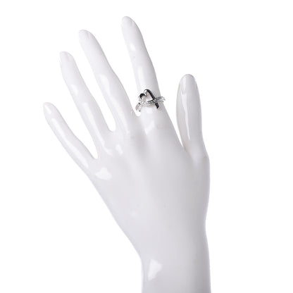 Tiffany 18K White Gold Diamond Paloma Picasso Loving Heart Ring 53 6.5 2 of 6