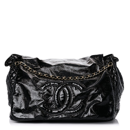 Chanel Vinyl XL Rock and Chain Flap Black 1 of 16