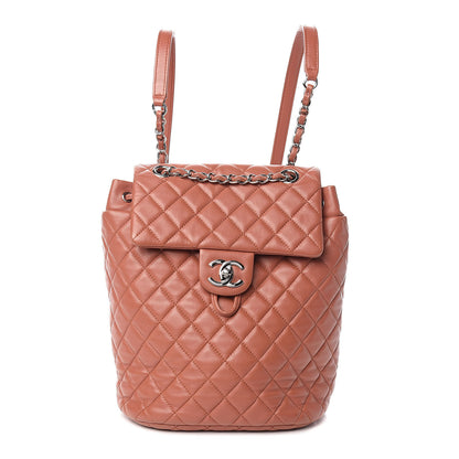 Chanel Lambskin Quilted Small Urban Spirit Backpack Brown 1 of 10