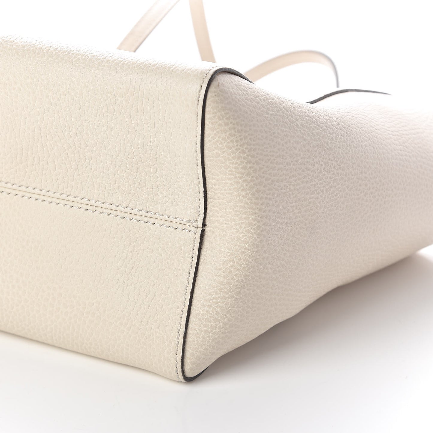 Dollar Calfskin Small Swing Tote Mystic White