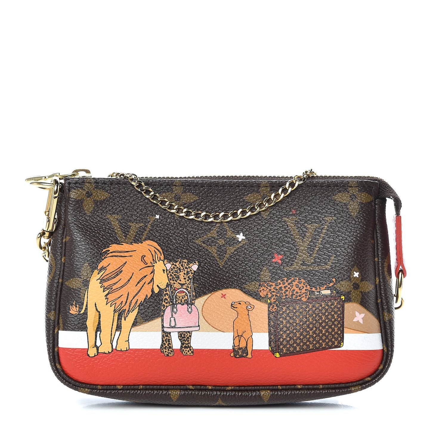 Monogram 2018 Christmas Animation Mini Cats Pochette Accessories