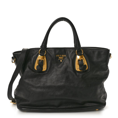Prada Soft Calfskin Shopping Tote Black 1 of 11