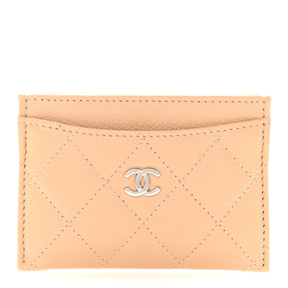 Chanel Caviar Quilted Card Holder Beige 1 of 9