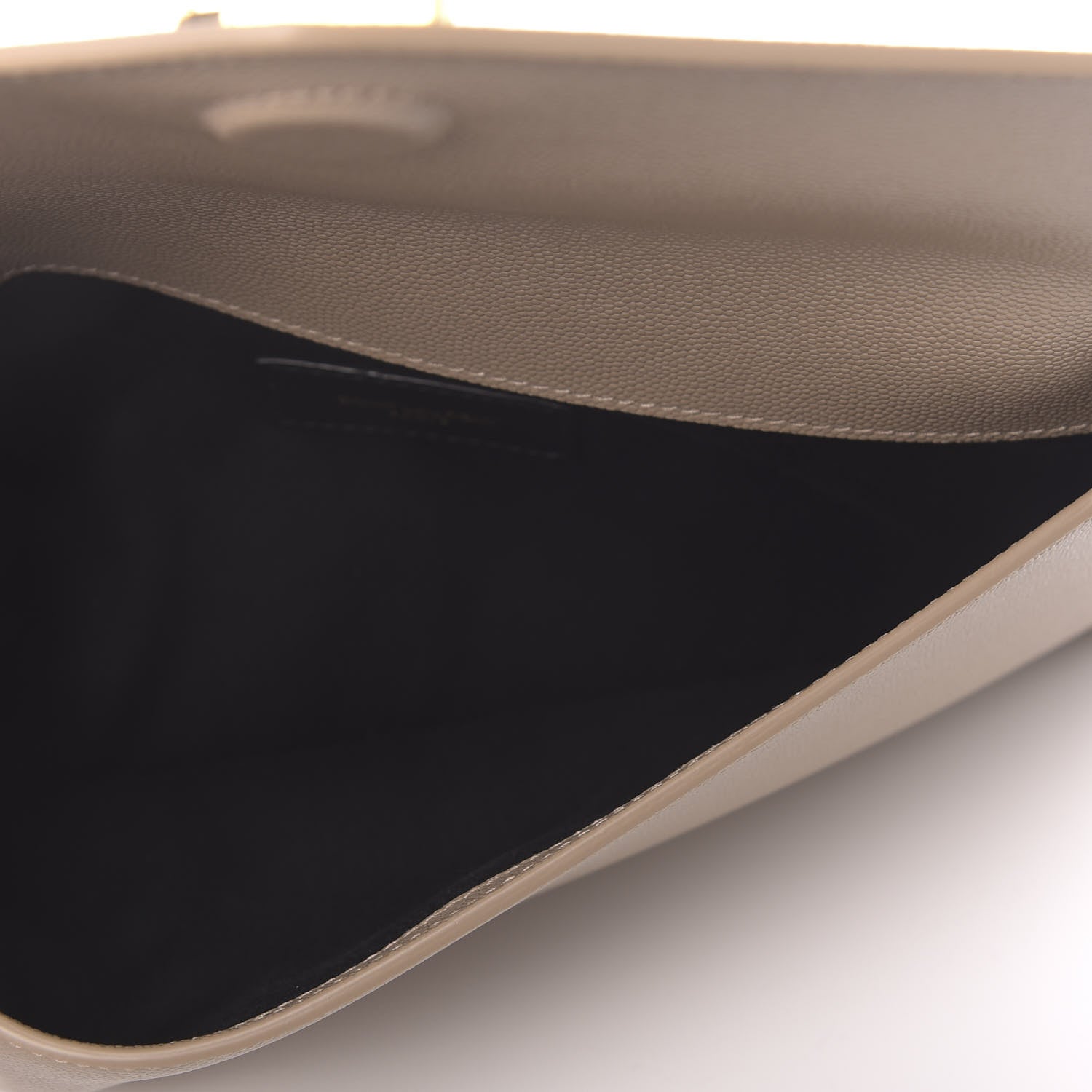 Saint Laurent Grain De Poudre Uptown Pouch Dark Beige 5 of 7