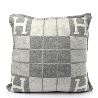 Hermes Wool Cashmere Avalon III Pillow PM Ecru Gris Clair 2 of 3