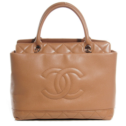 Chanel Caviar Soft CC Top Handle Medium Tote Beige 1 of 7