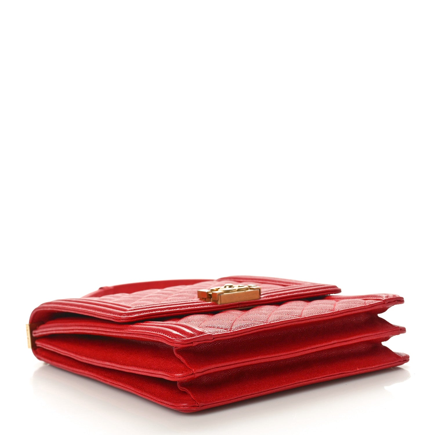 Chanel Caviar Quilted Maxi North South Boy Flap Red 4 of 10