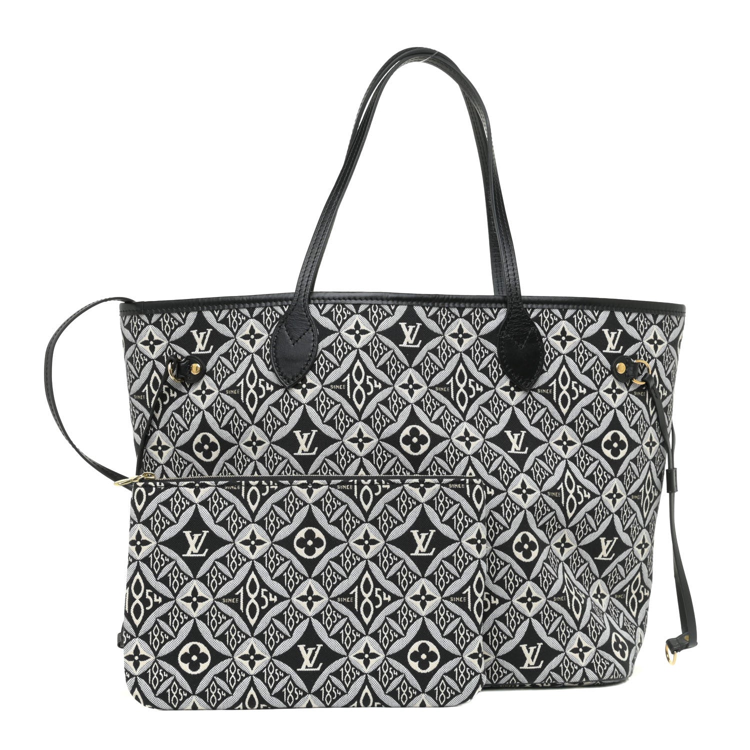 Louis Vuitton Jacquard Since 1854 Neverfull MM Grey 1 of 12