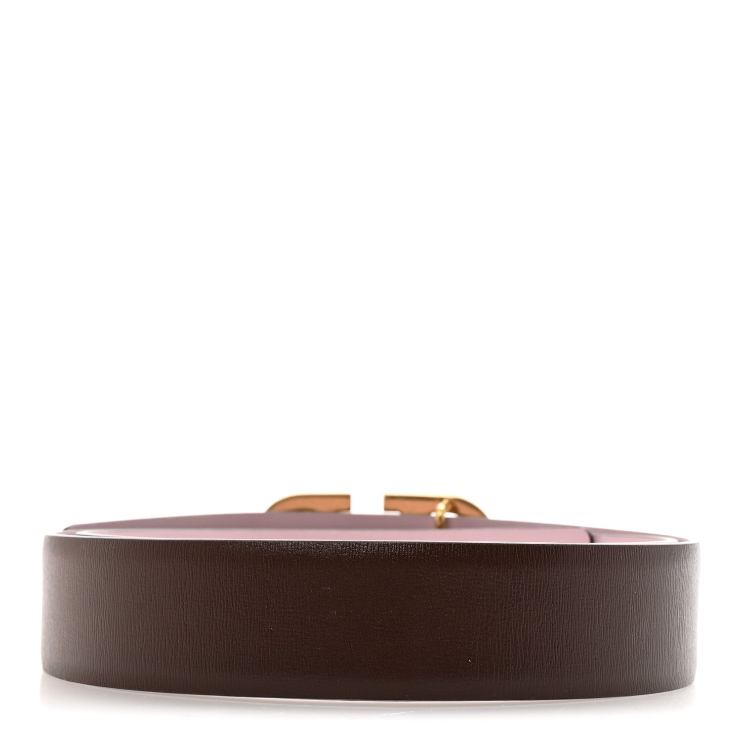 Valentino Garavani Glossy Calfskin VLogo Reversible Belt  80 32 Rubino Poudre Pink 2 of 5