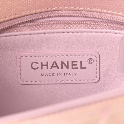 Chanel Iridescent Caviar Quilted Mini Coco Handle Flap Pink 6 of 10