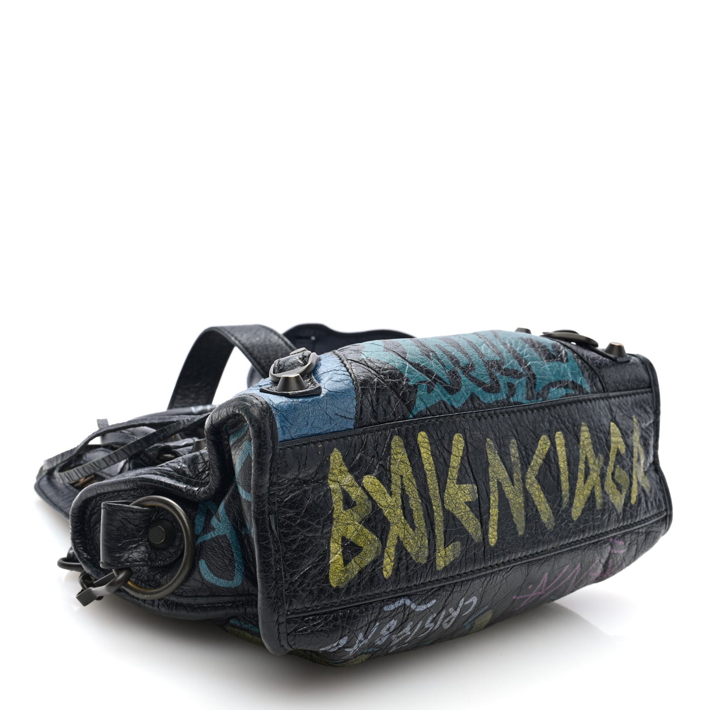 Agneau Arena Graffiti All Over Classic Hardware Mini City Black Multicolor