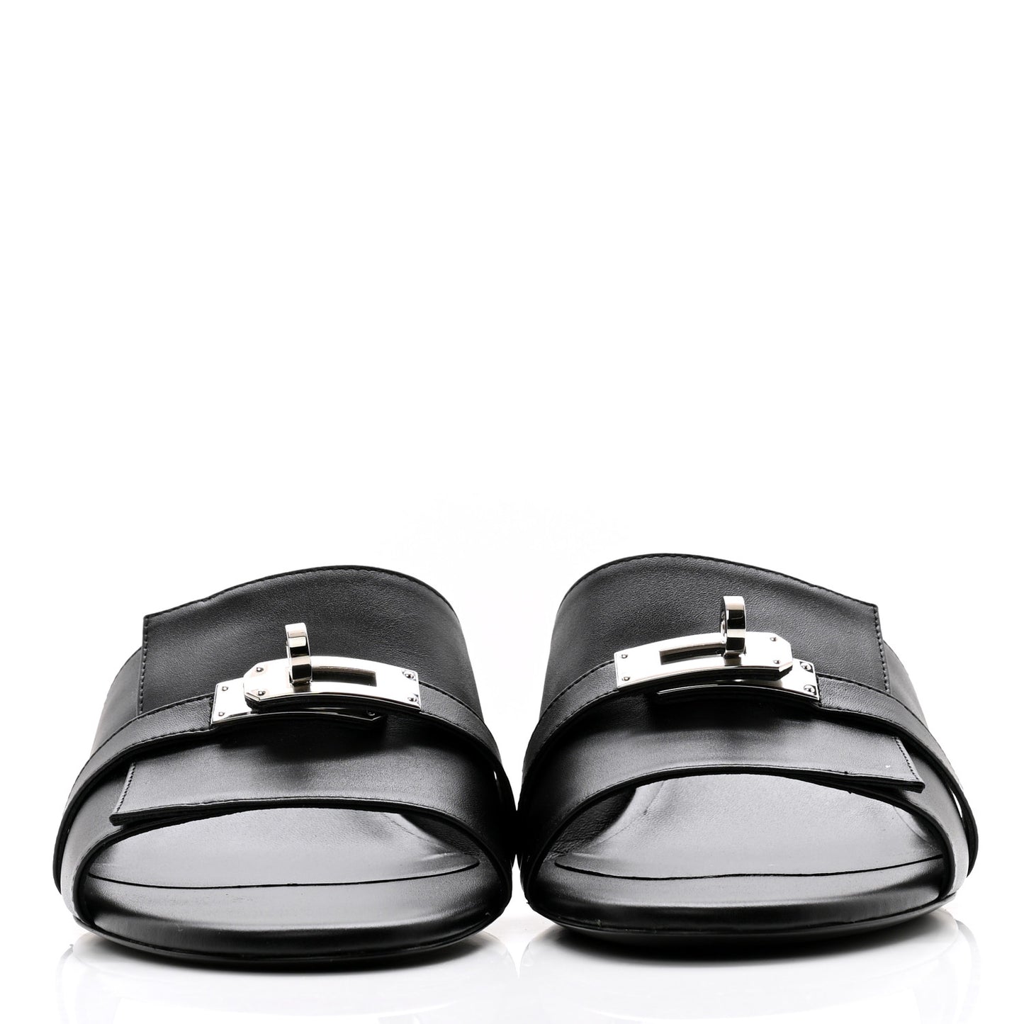 Calfskin Gigi 50 Sandals 40 Gold Black