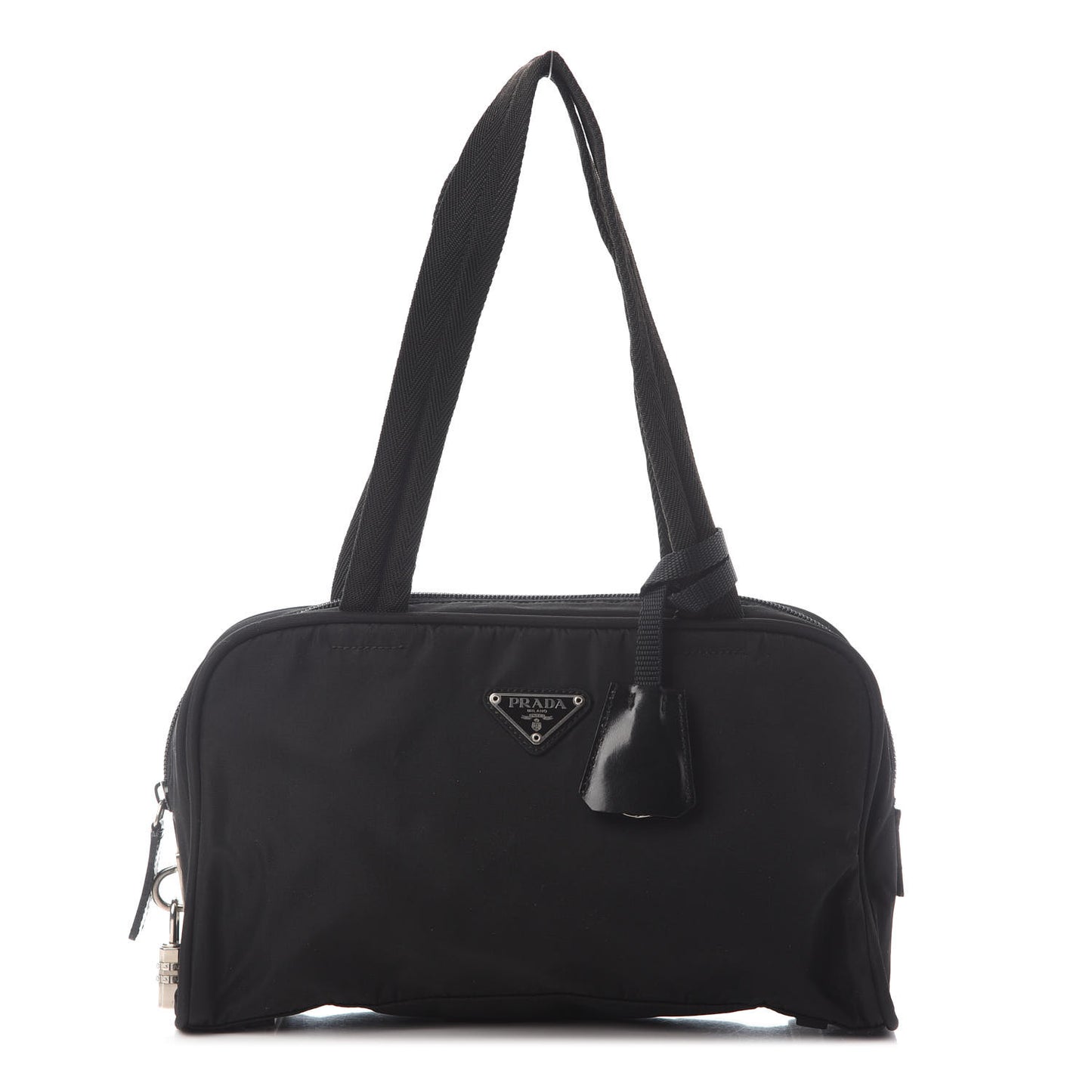 Tessuto Nylon Sport Semitracolla Shoulder Bag Black