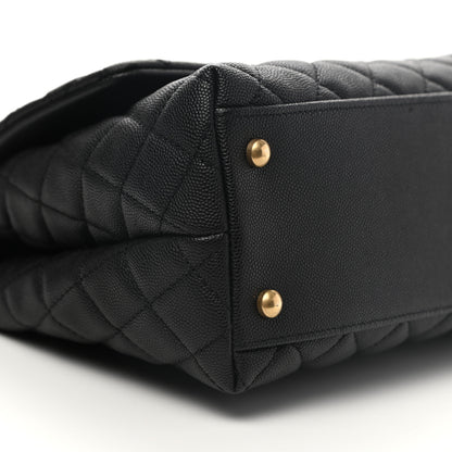 Chanel Caviar Lizard Embossed Quilted Small Coco Handle Flap Black 8 of 9