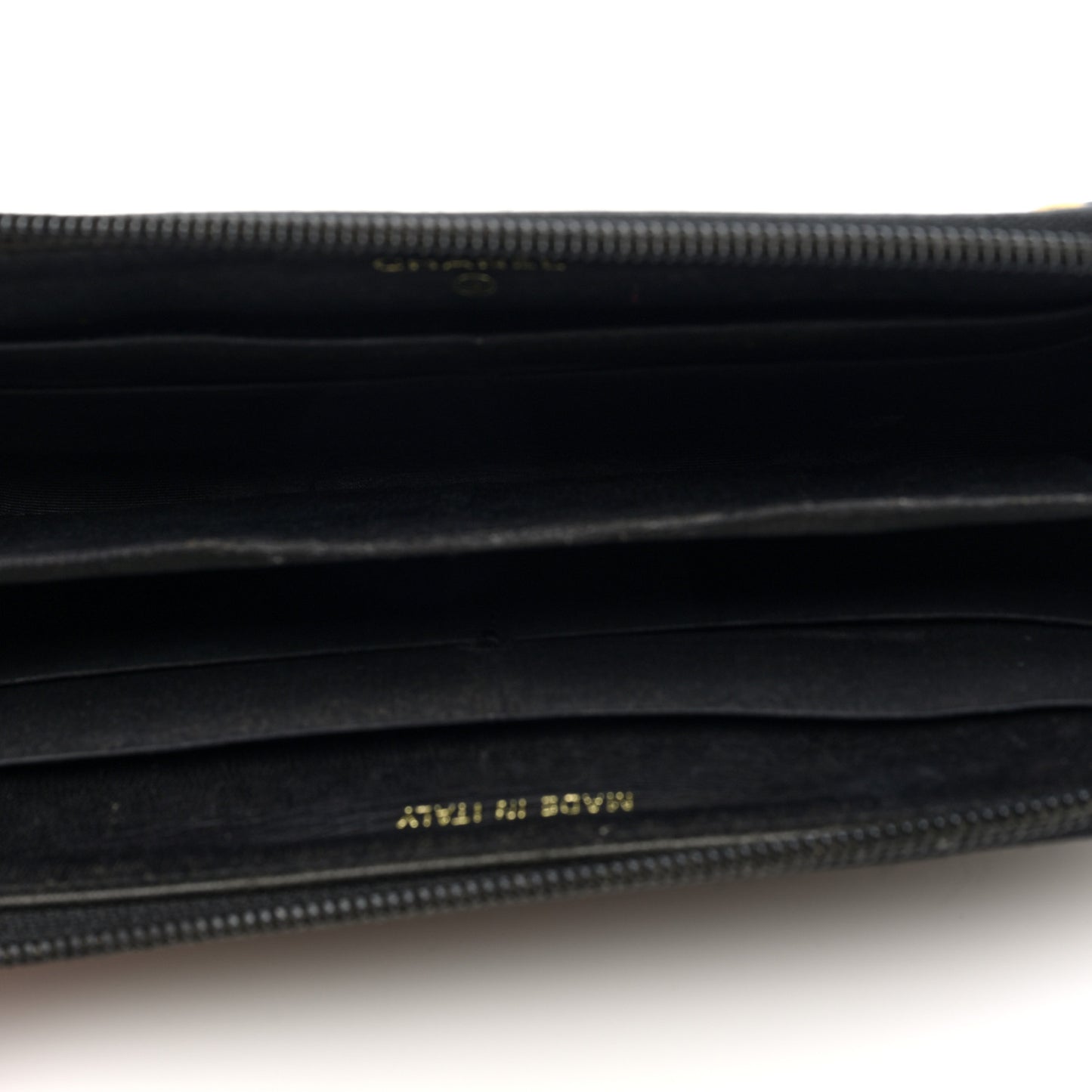 Caviar Large Timeless CC Zip Around Wallet Black