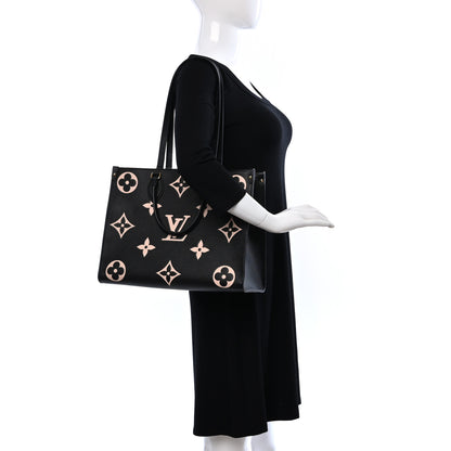 Louis Vuitton Empreinte Monogram Giant Onthego MM Black Beige 2 of 8