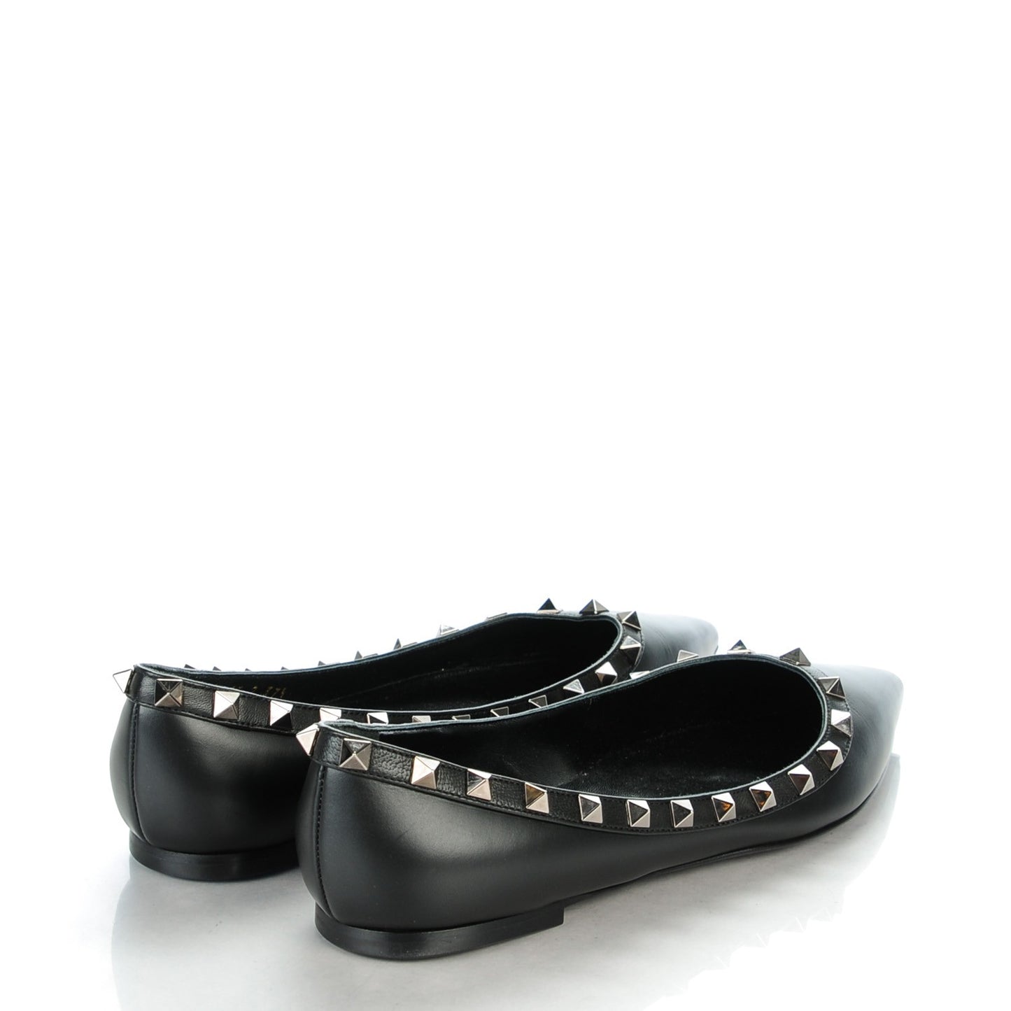 Nappa Rockstud Ballerina Flats 37.5 Black