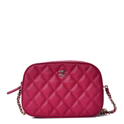 Chanel Caviar Quilted Camera Case Dark Pink 1 of 4