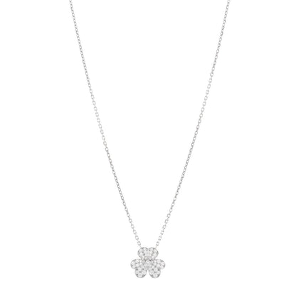 Van Cleef & Arpels 18K White Gold Diamond Small Frivole Pendant Necklace 1 of 4