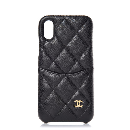 Chanel Caviar Quilted iPhone X Coco Tech Case Black 1 of 7