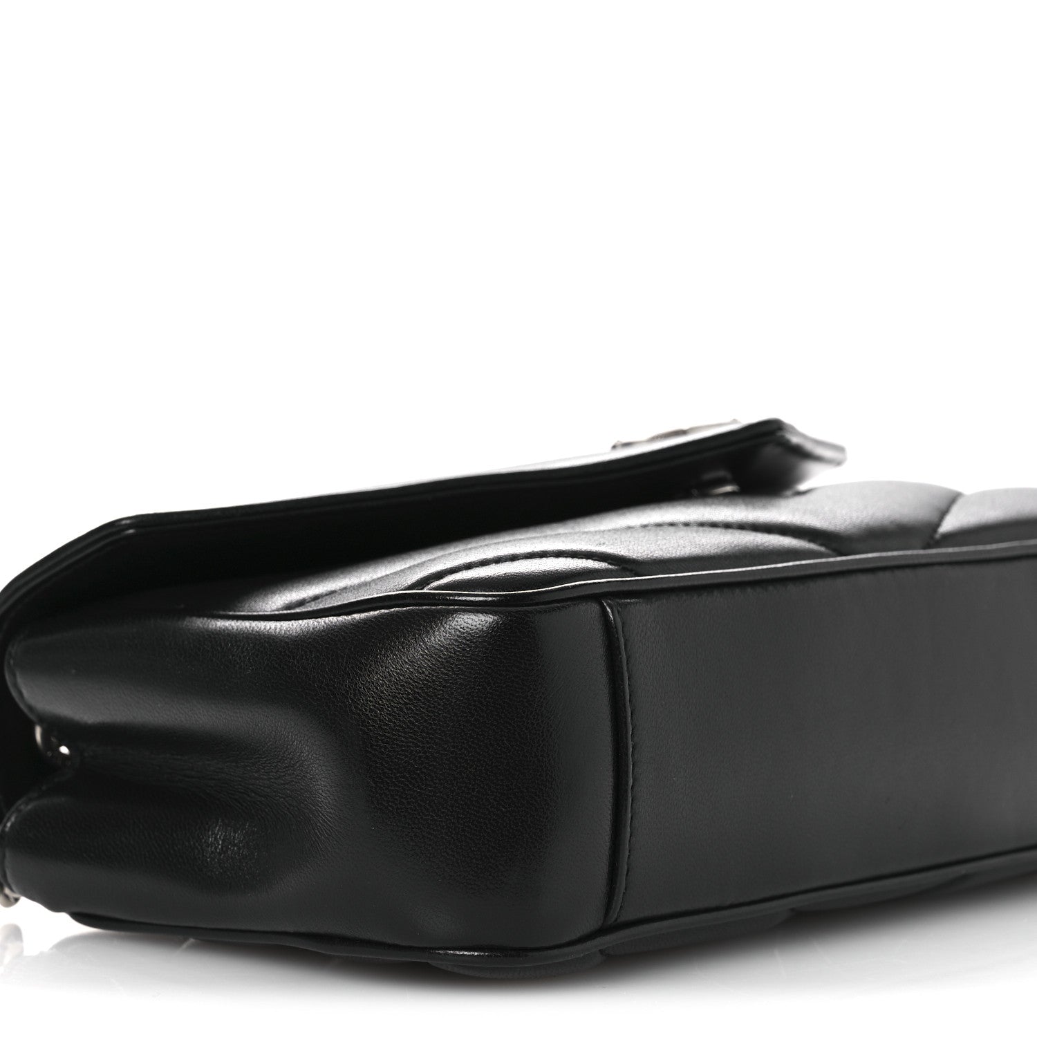 Saint Laurent Lambskin Chevron Quilted Small Loulou Black 10 of 13